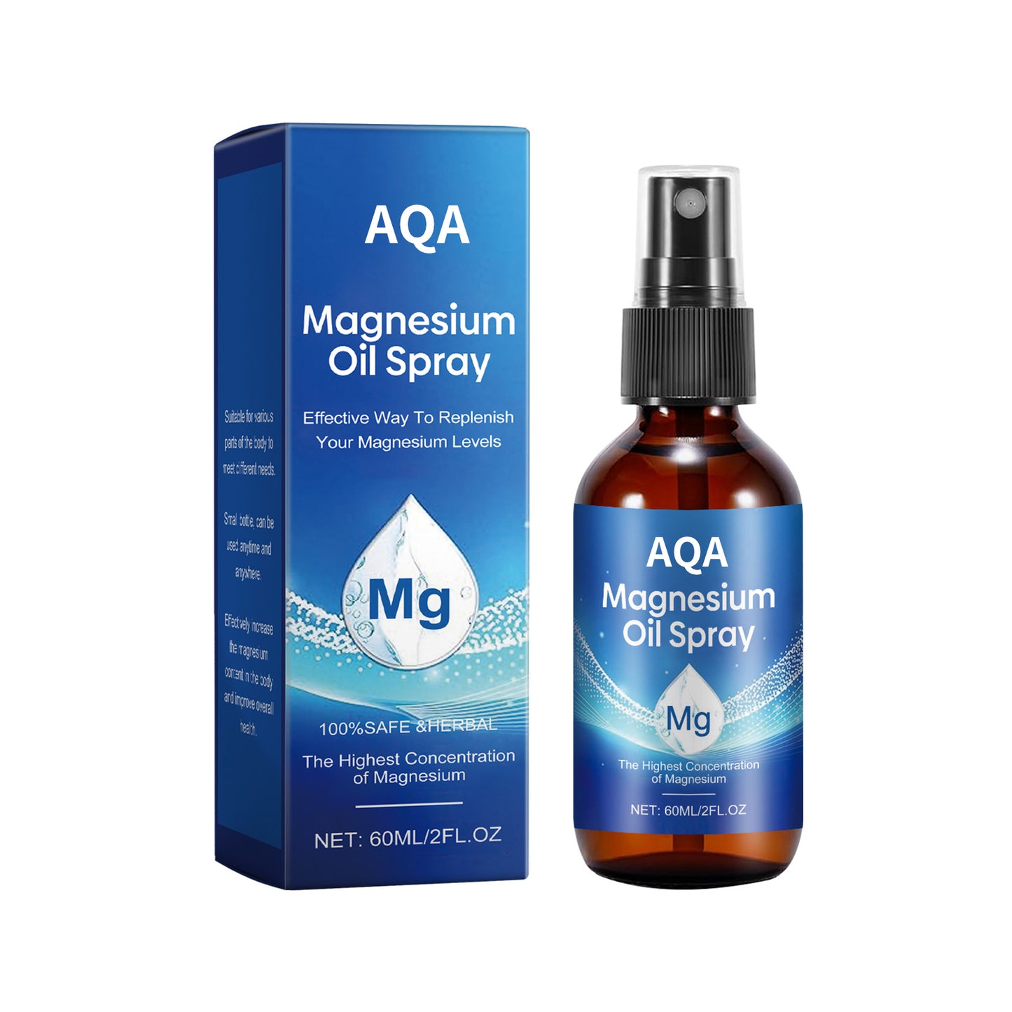 AQA™ Pure Magnesium Oil Spray — Instant Support for Your Body & Mind