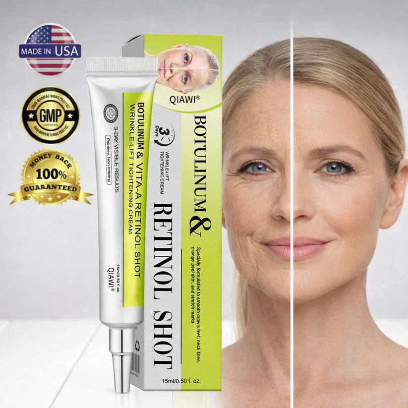 Final 3 Hours: 70%OFF🔥 QIAWI™ Botulinum & Vita-A Retinol Shot Wrinkle-Lift Tightening cream✨