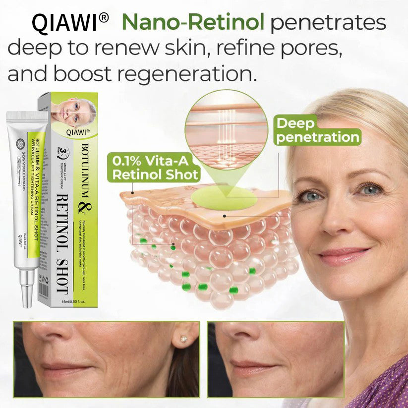Final 3 Hours: 70%OFF🔥 QIAWI™ Botulinum & Vita-A Retinol Shot Wrinkle-Lift Tightening cream✨